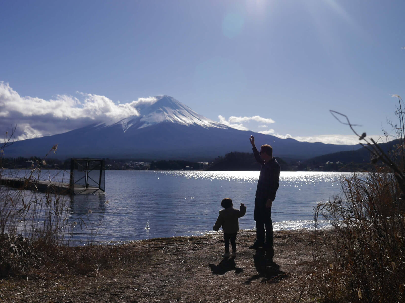 富士山と家族